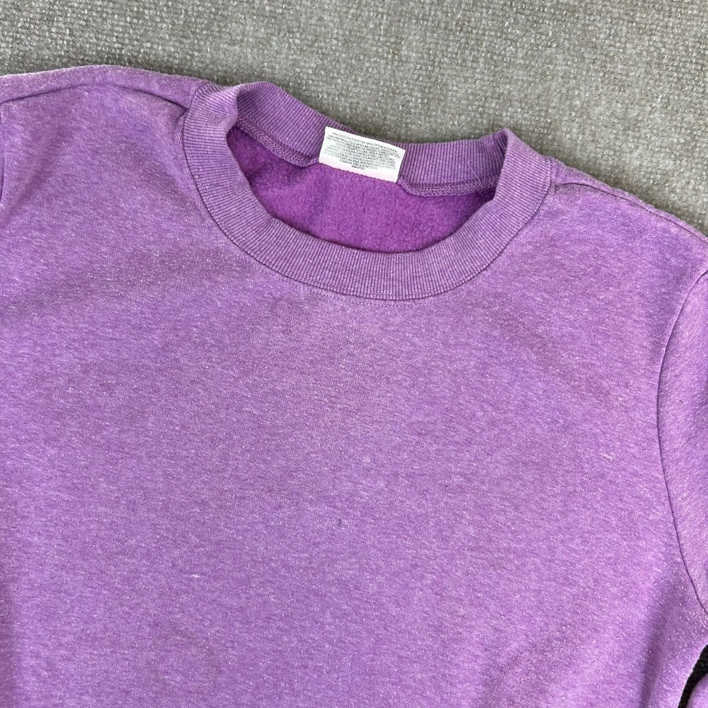 Vintage Bobbie Brooks Sweatshirt Womens XL Space Dye Purple Fleece Lined Cotton